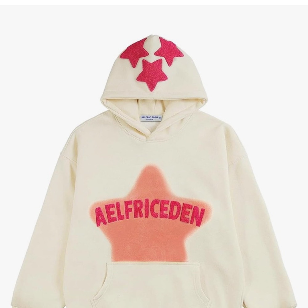 Aelfric Eden women’s graphic pink star hoodie